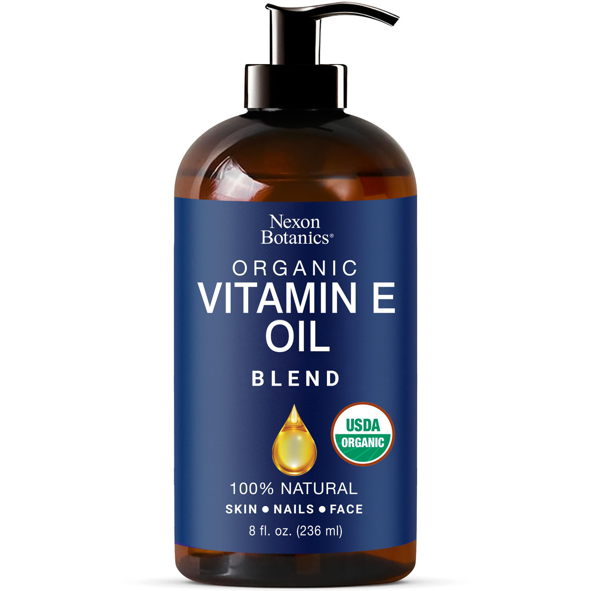 Nexon Botanics front bottle packaging showing product and size, highlights natural ingredients