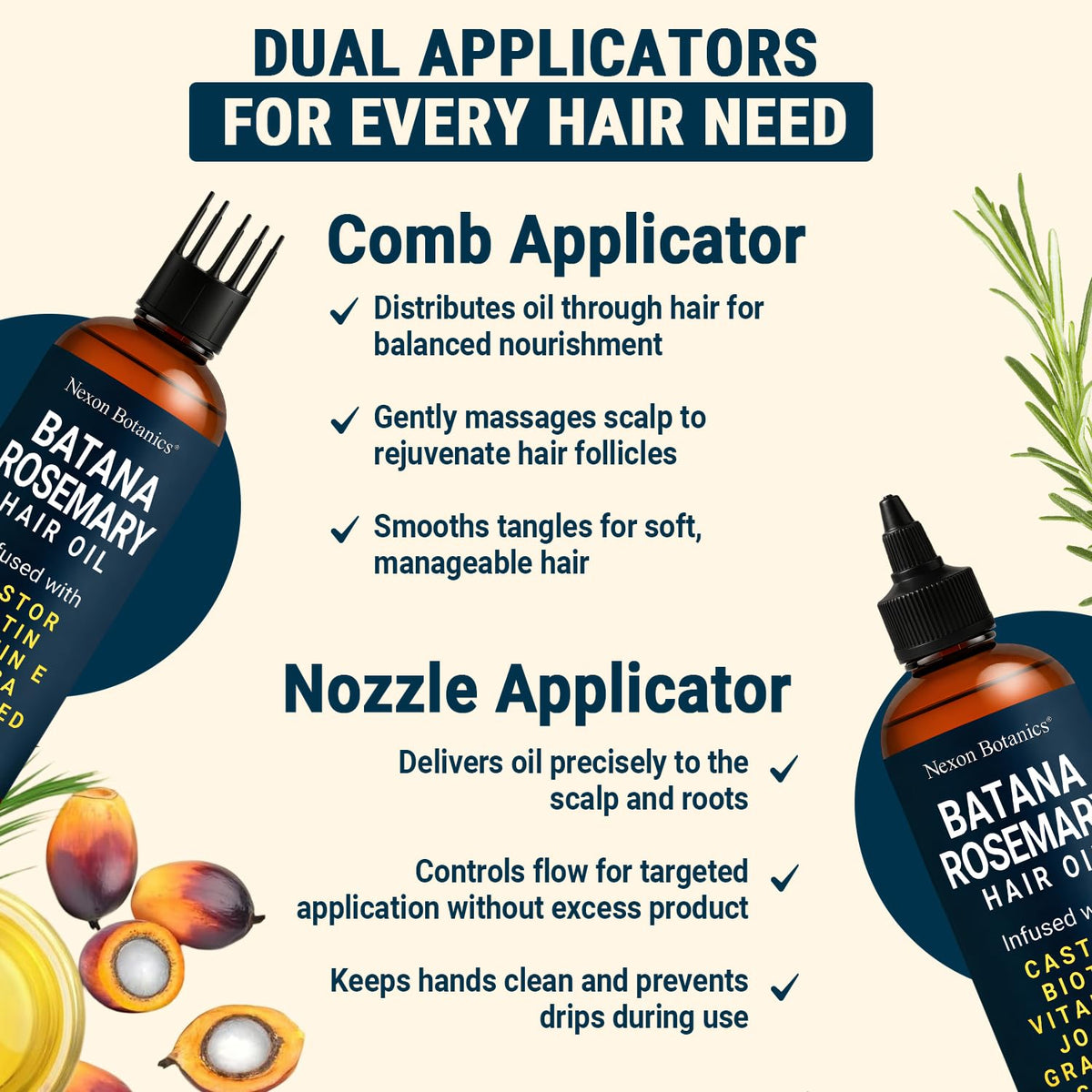 Nexon Botanics ingredient label detail showing plant-based formulation benefit
