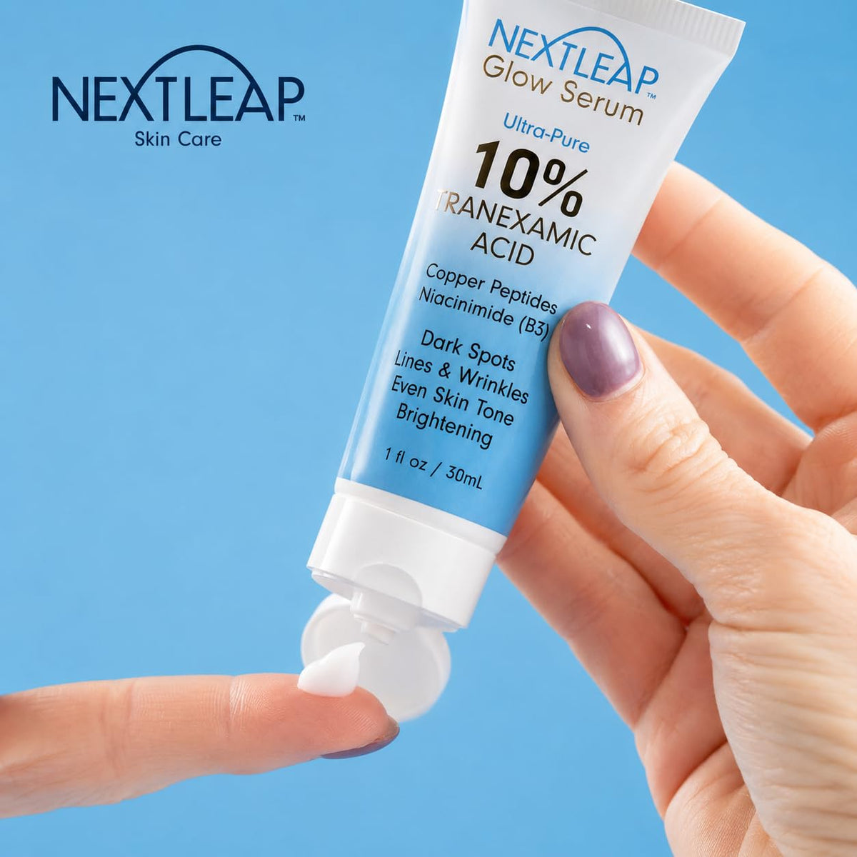 Next Leap applied in morning routine under moisturizer for layering benefit