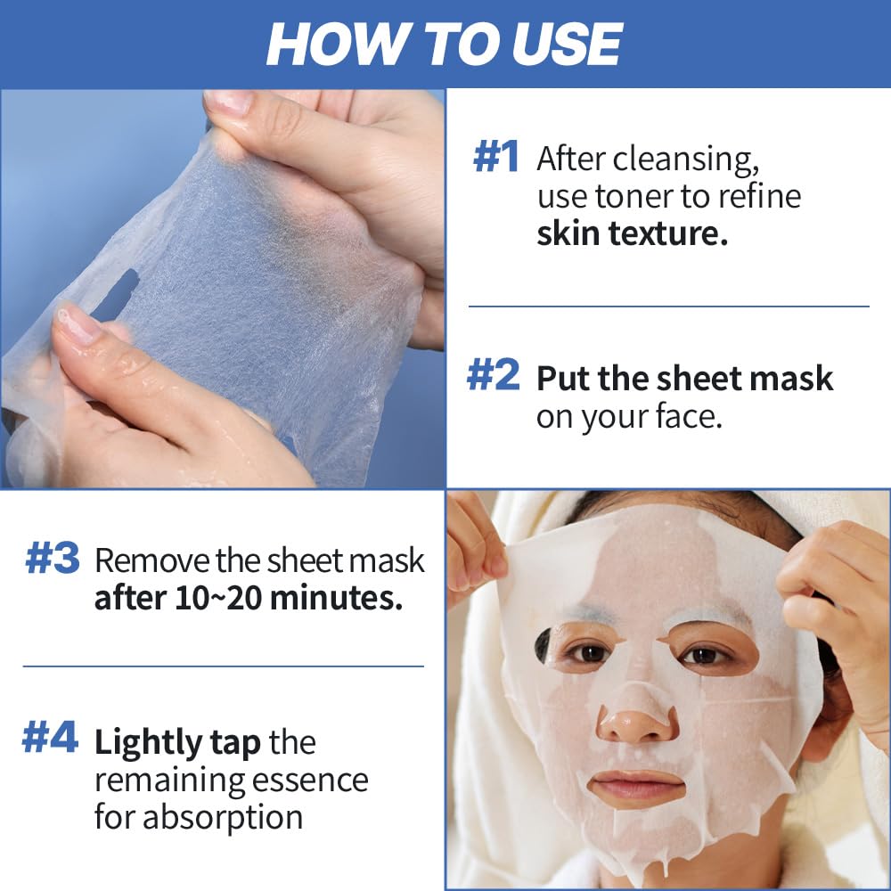 NEXTBEAU sheet masks arranged in bathroom setting for daily routine