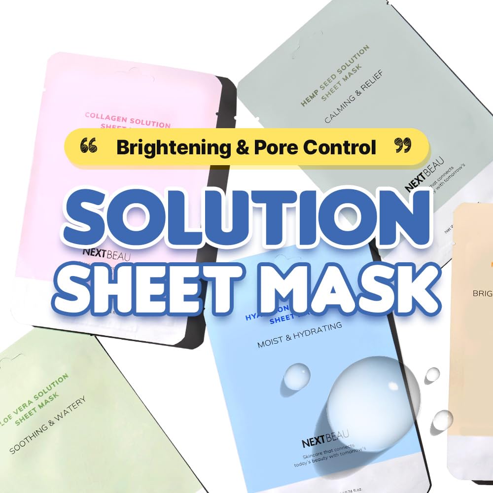 NEXTBEAU sheet mask close-up texture highlighting comfortable fit