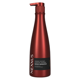 Nexxus bottle front packaging showing product and sizes benefit: clear labeling