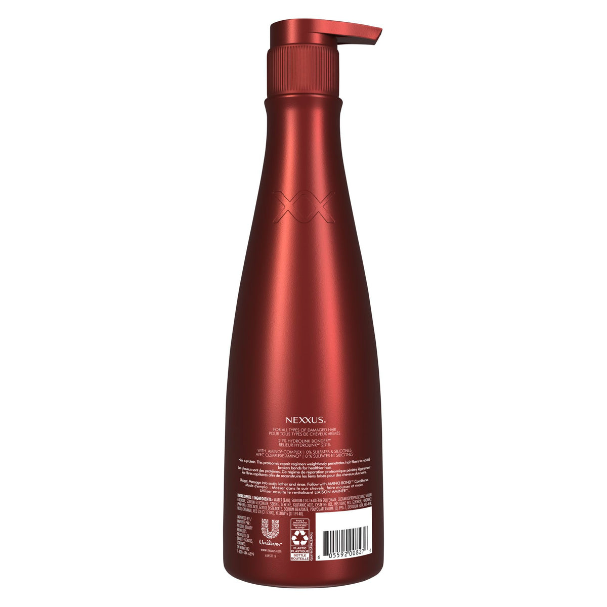 Nexxus shampoo in bathroom lifestyle scene demonstrating easy daily use