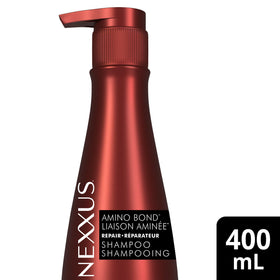 Nexxus pump and label detail highlighting HYDROLINK BONDER benefit clarity
