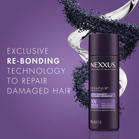 Nexxus applied on damp hair demonstrating easy spreadability
