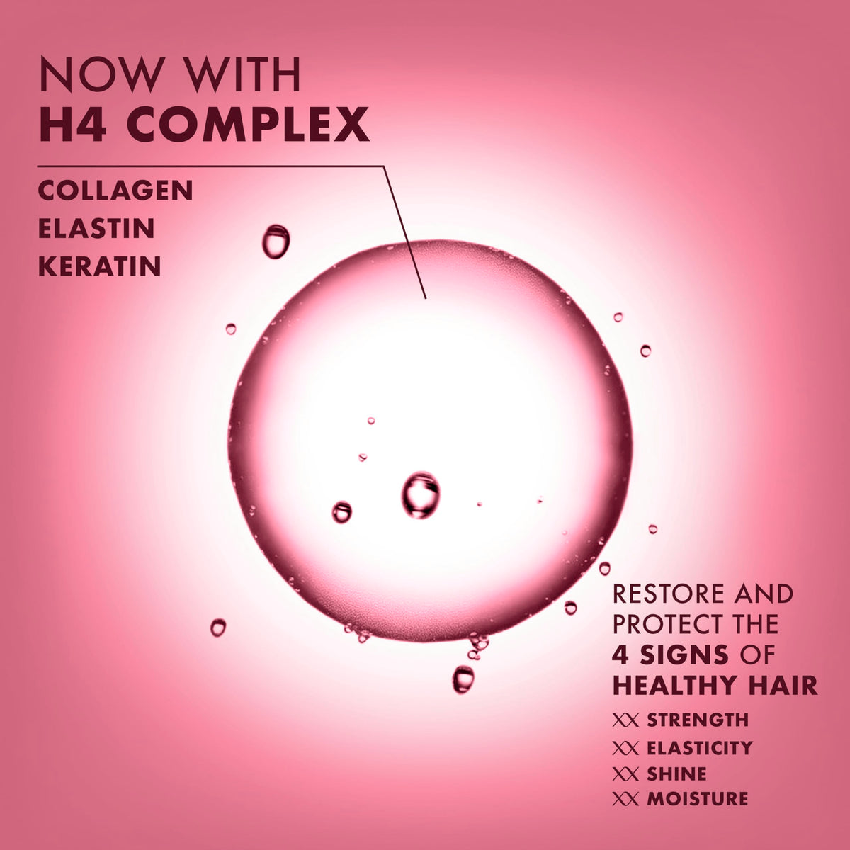 Nexxus before and after hair comparison showing reduced brassiness and shine