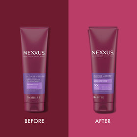 Nexxus creamy lavender texture close-up indicating even pigment and moisture