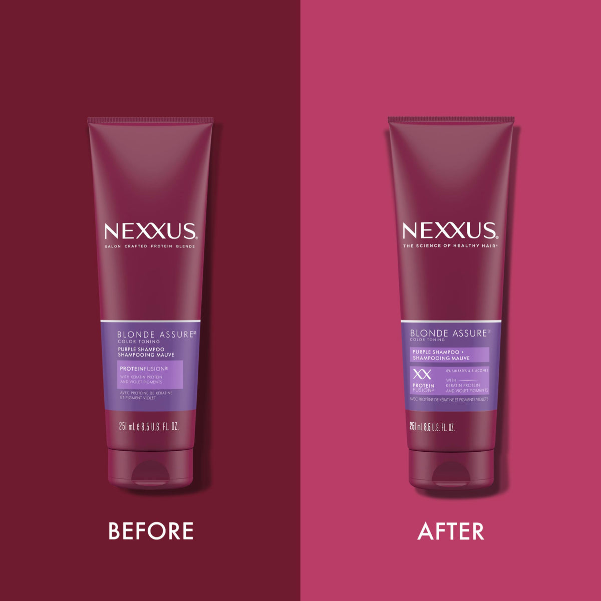 Nexxus shampoo texture close-up highlighting keratin-enriched formula