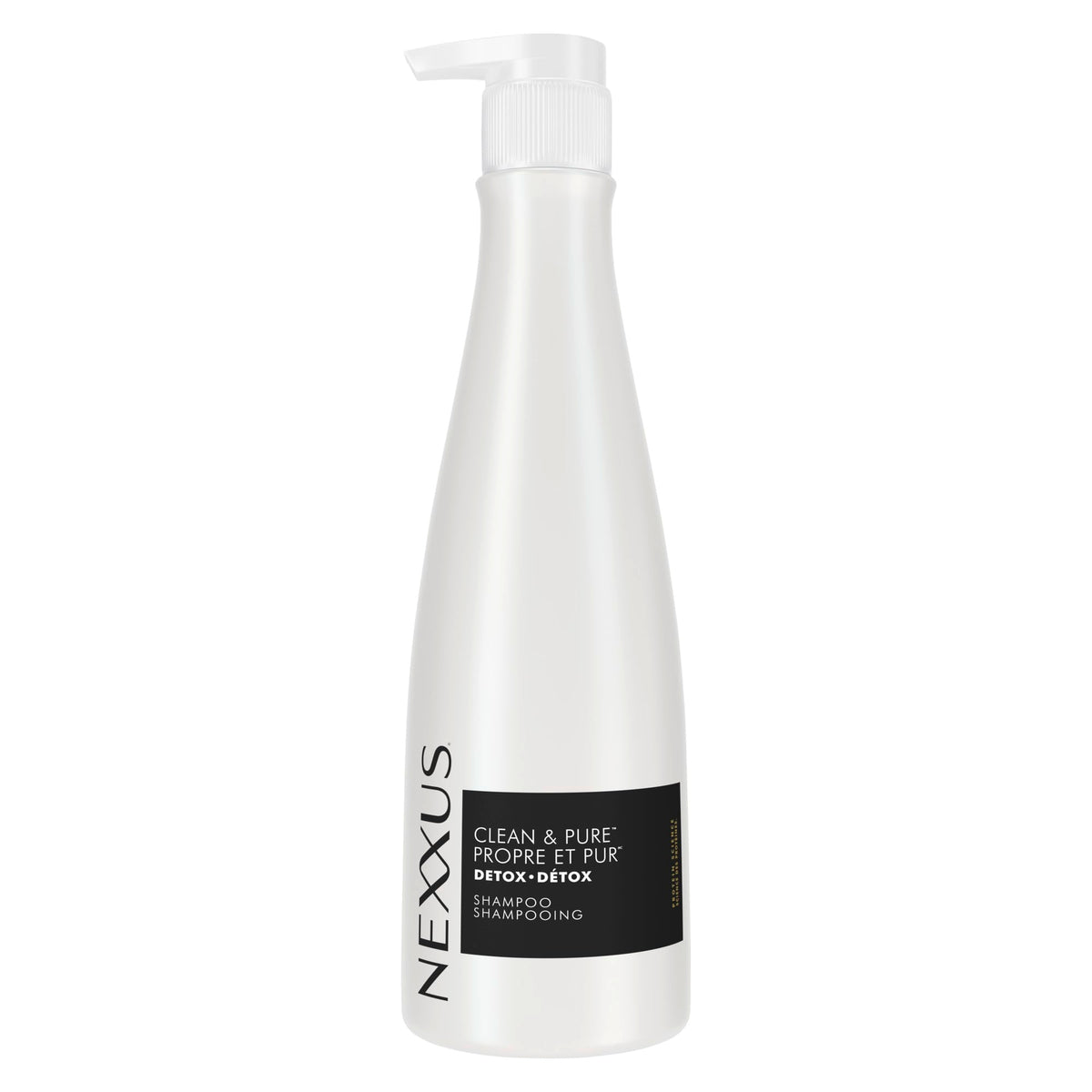 Nexxus front packaging showing bottle and label for clear product identification and trust