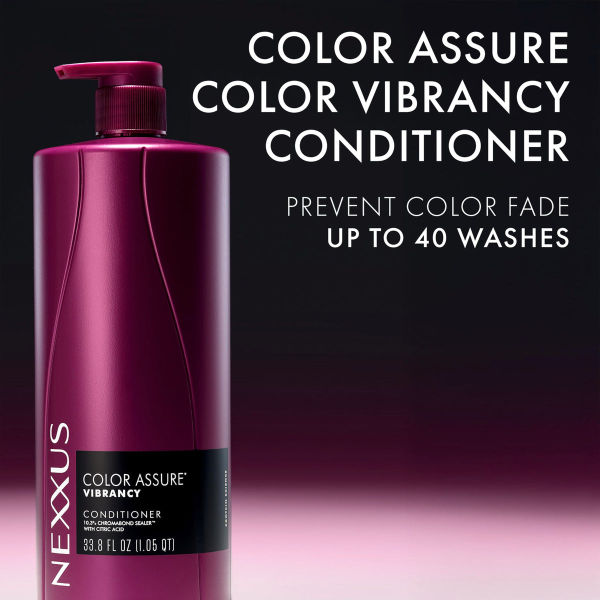 Nexxus conditioner staged in a bathroom showing convenient daily use