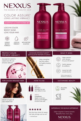 Nexxus pump dispensing texture to show creamy shampoo consistency