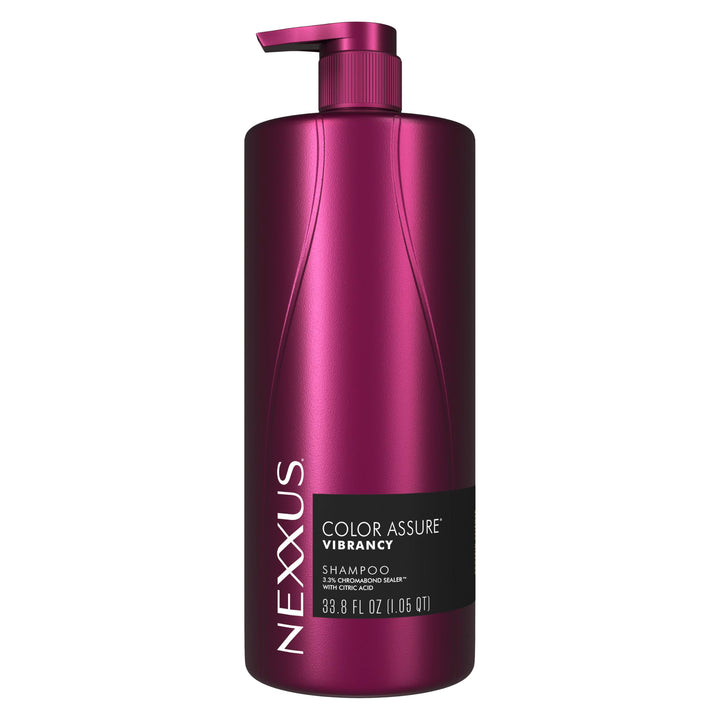 Nexxus front bottle view showing product ready for color protection
