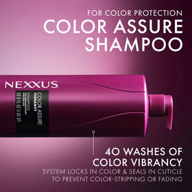 Nexxus label highlighting Chromabond Sealer technology benefit