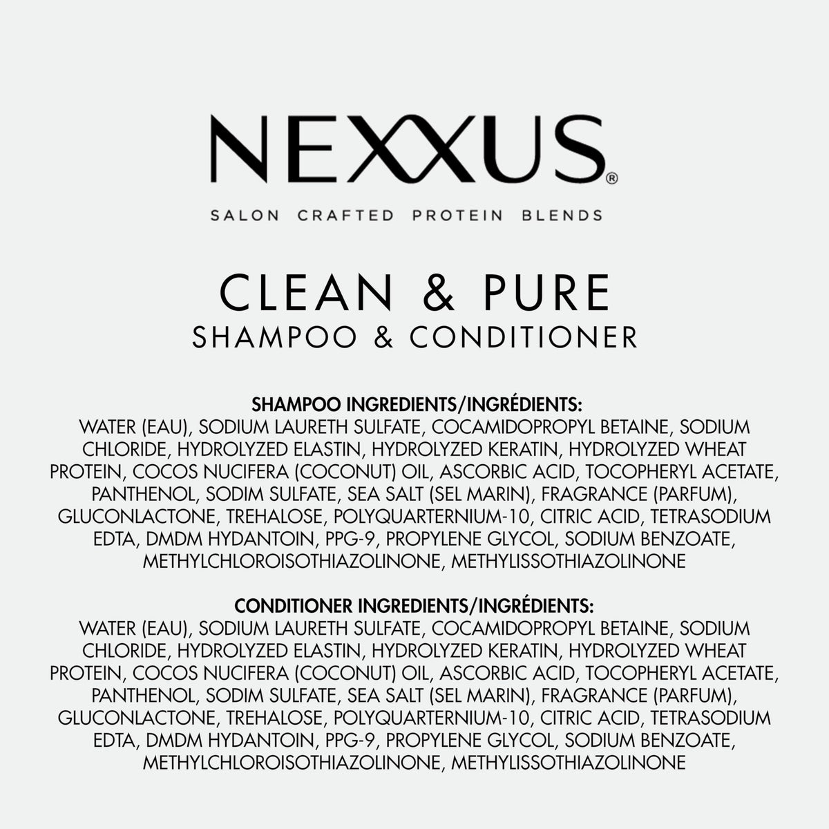 Nexxus conditioned hair after use showing smooth manageable strands