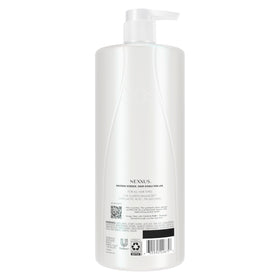 Nexxus pump top and label close-up for easy dispensing and clear info