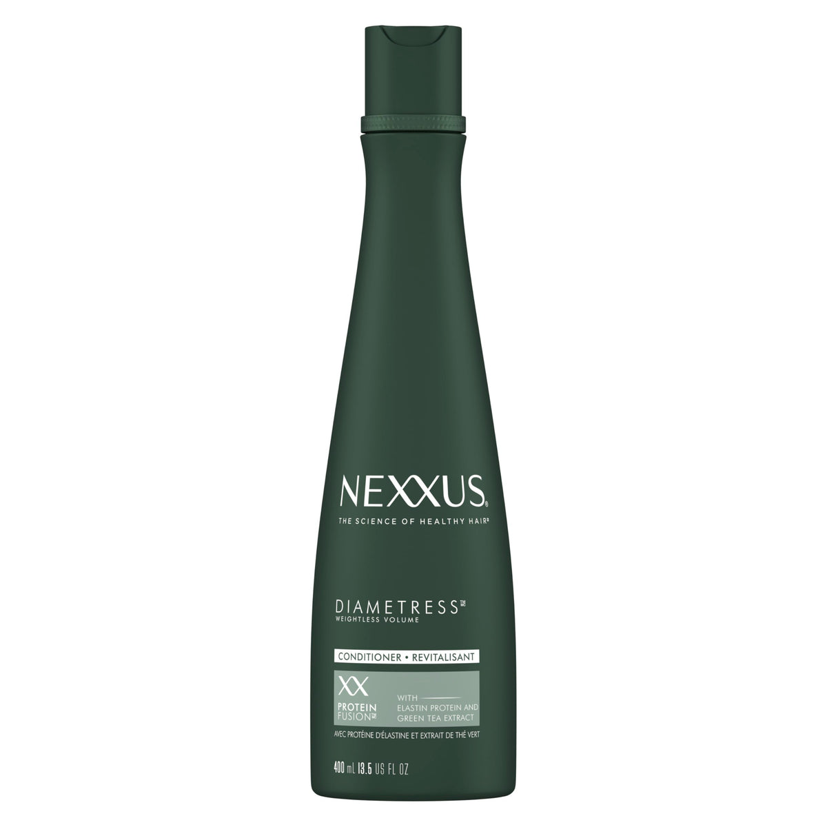 Nexxus Diametress front bottle showing clean salon packaging and salon-grade benefit