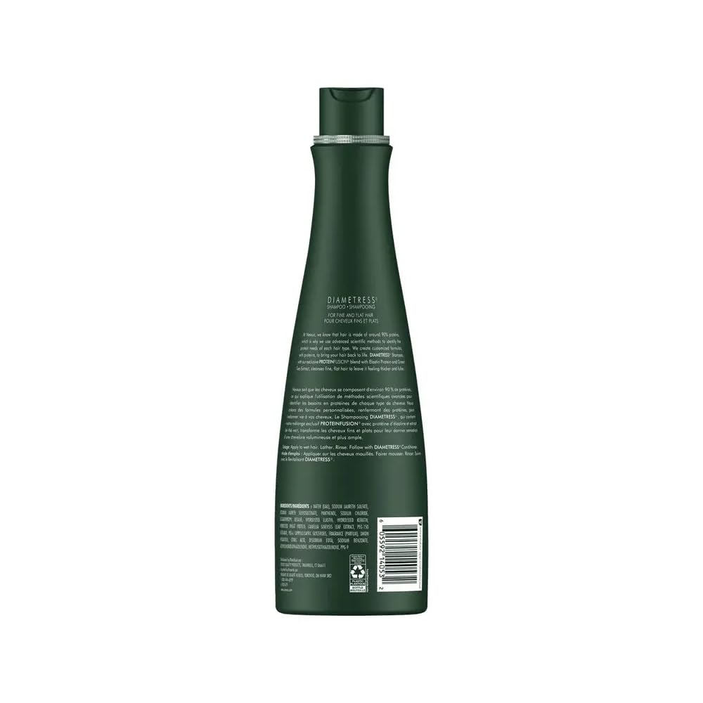 Nexxus Diamtress close-up of shampoo lather highlighting lightweight volume