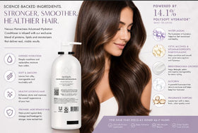 Close-up of Nexxus Humectress label highlighting Caviar & Protein Complex benefits