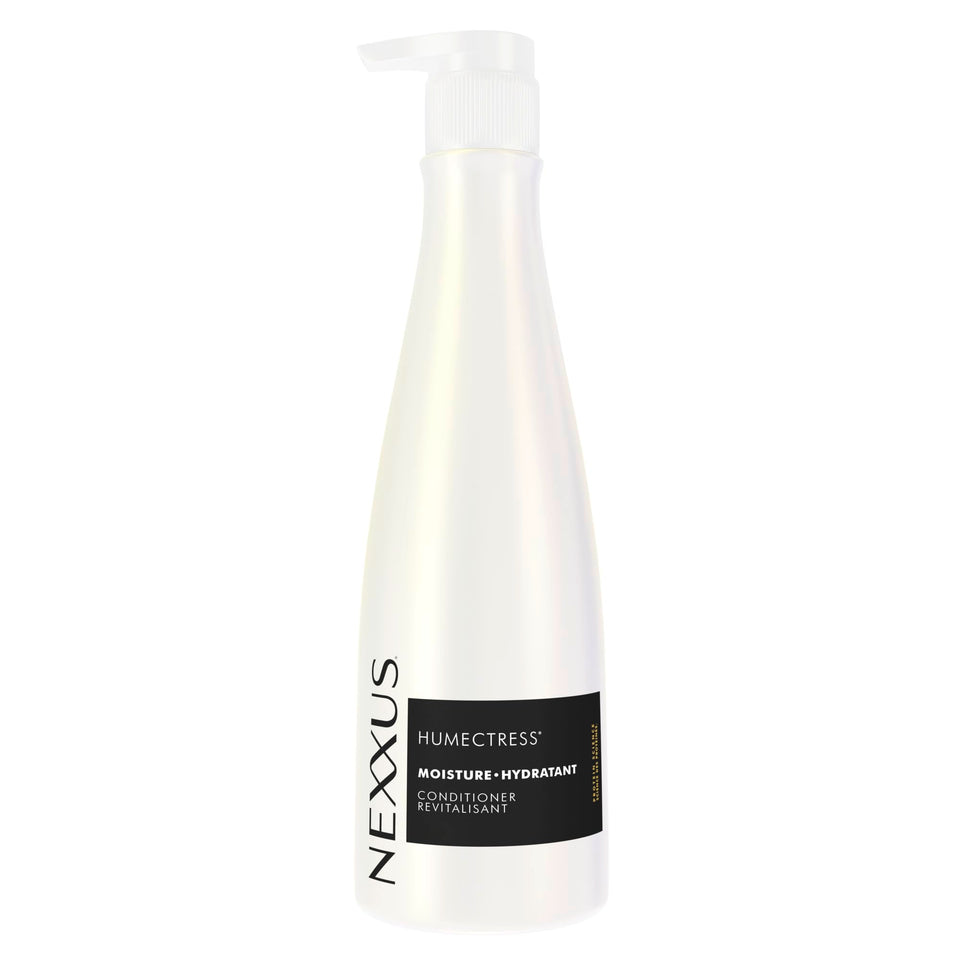 Nexxus HUMECTRESS front bottle showing product and moisture benefits