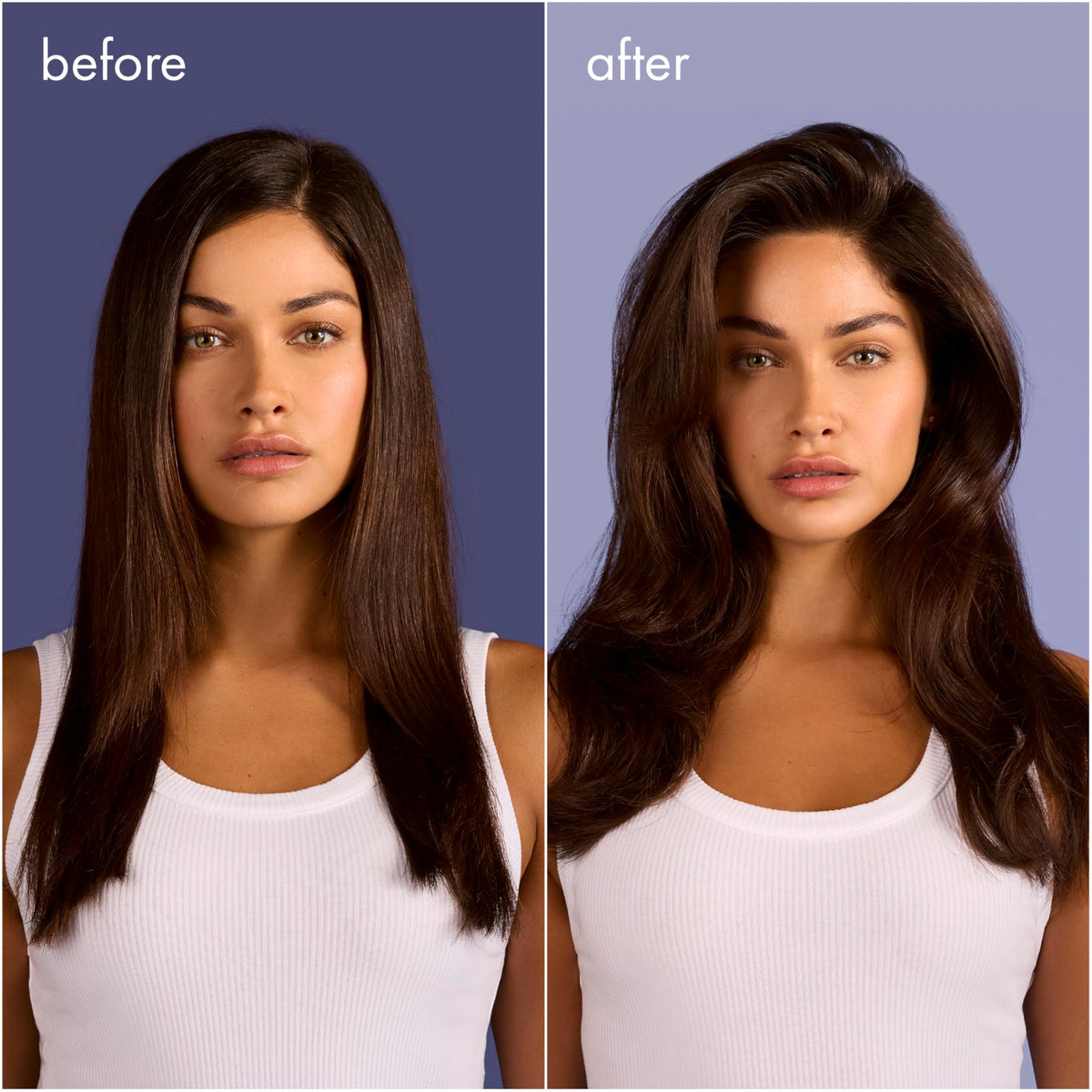Nexxus Hy‑Volume root‑lift foam dispensed in hand for easy application