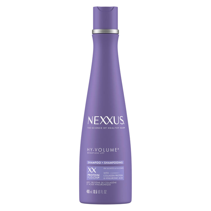 Nexxus front packaging showing product benefit of weightless lift