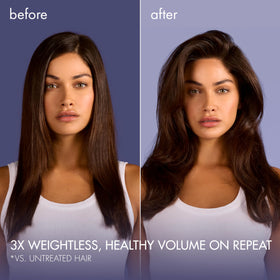 Nexxus ingredient highlights graphic showing collagen and hyaluronic support