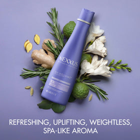 Nexxus foam texture close-up illustrating gentle lather and hydration