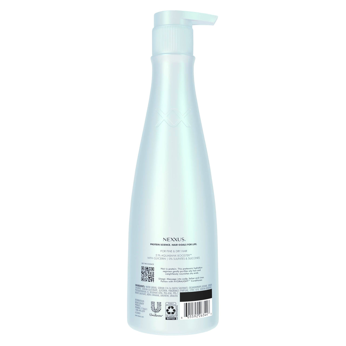 Nexxus Hydralight pump dispenser for easy, controlled shampoo application
