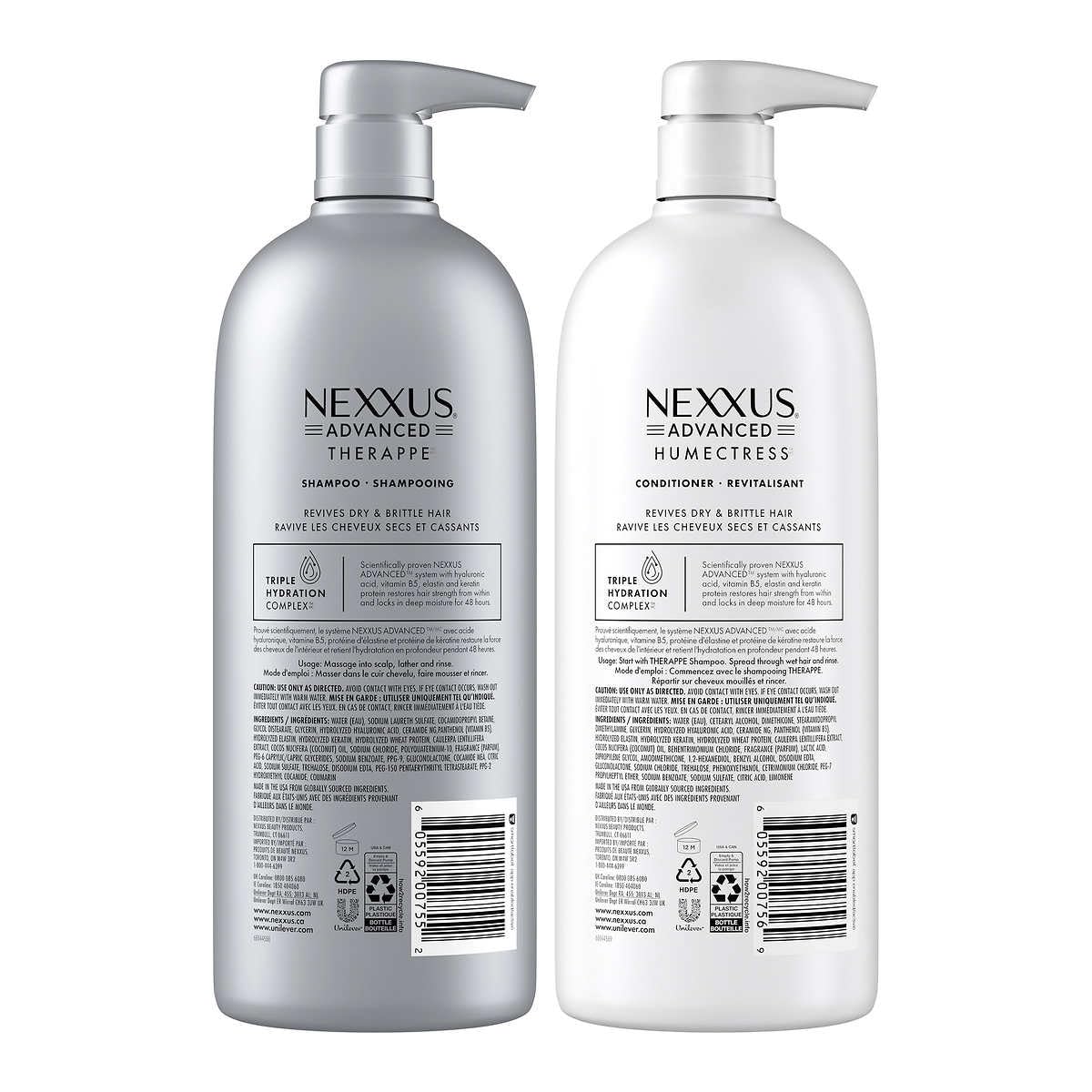 Nexxus in-shower use with lather demonstrating gentle cleansing and moisture