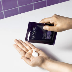 Nexxus before and after hair results showing smoother, shinier hair