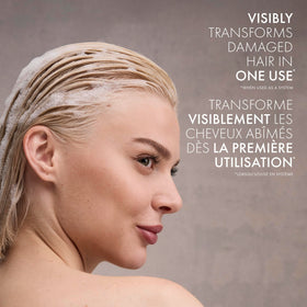 Close-up of Nexxus conditioner texture showing rich cream and moisture