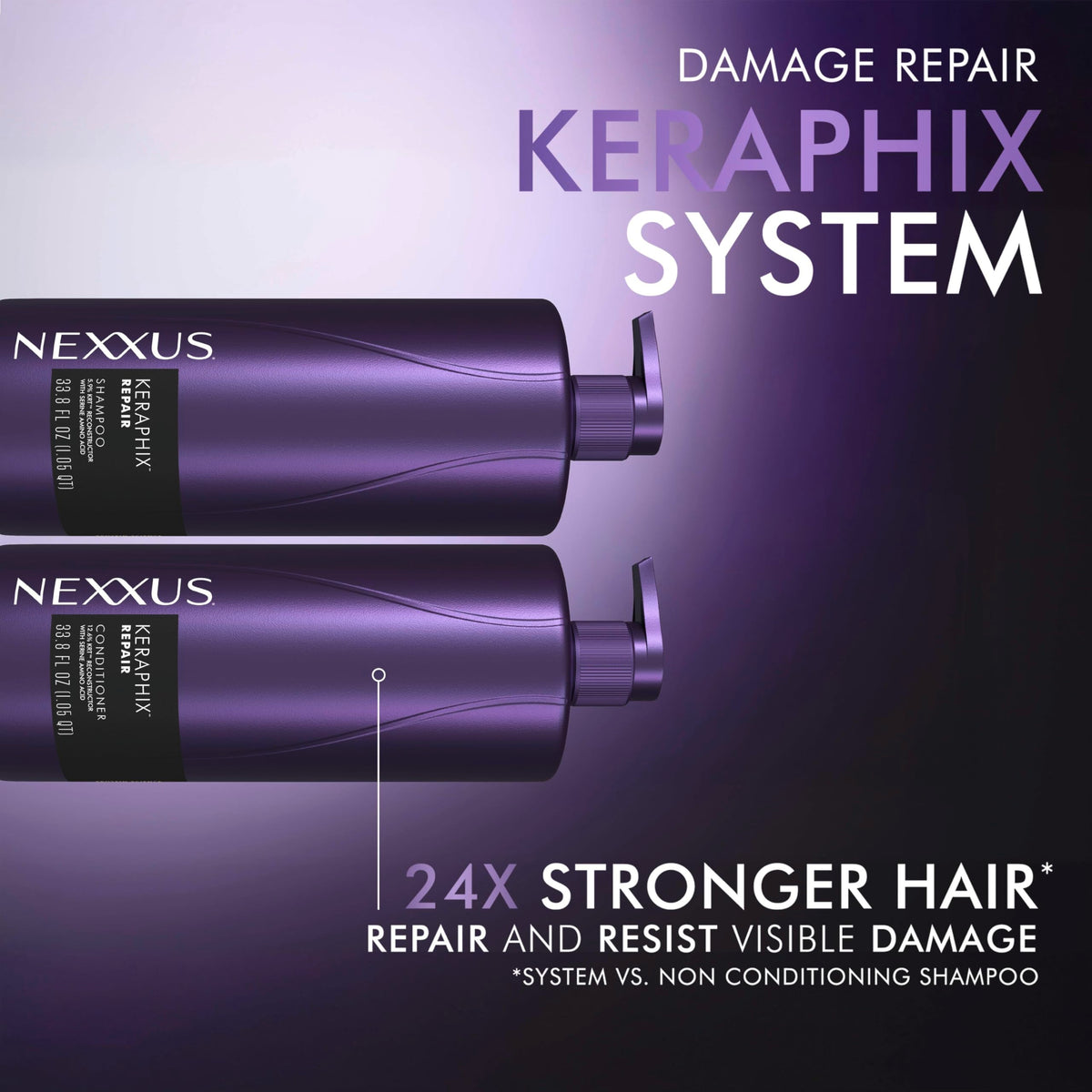 Nexxus creamy conditioner texture close-up showing moisturizing benefit