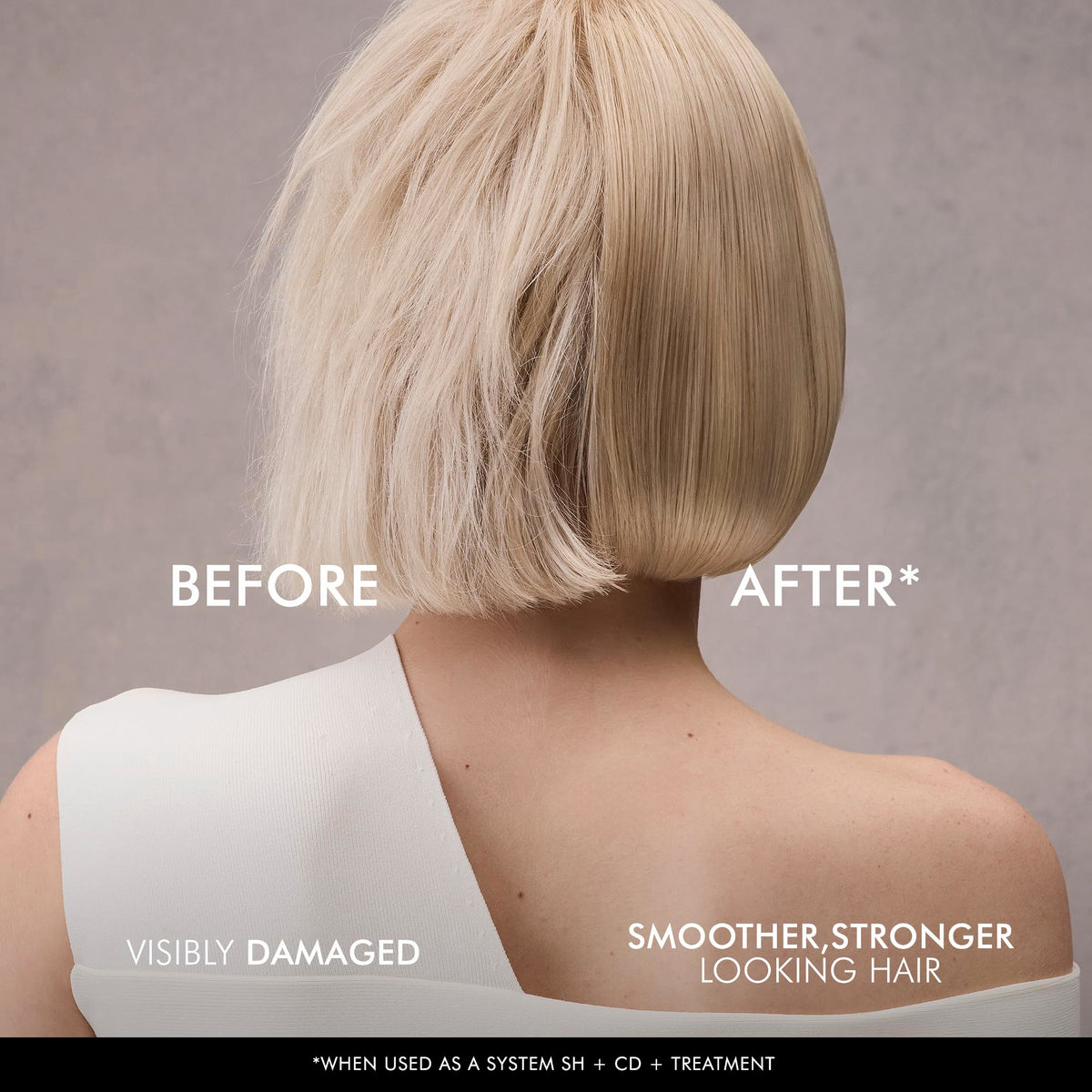 Nexxus label close-up highlighting KRT technology and ingredient benefits