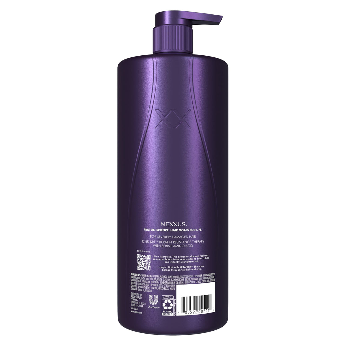 Nexxus pump dispensing conditioner demonstrating easy, mess-free application