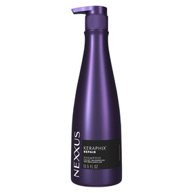 Nexxus KERAPHIX front bottle showing product and benefit of repair