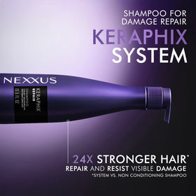 Nexxus KERAPHIX ingredient panel showing KRT technology benefit