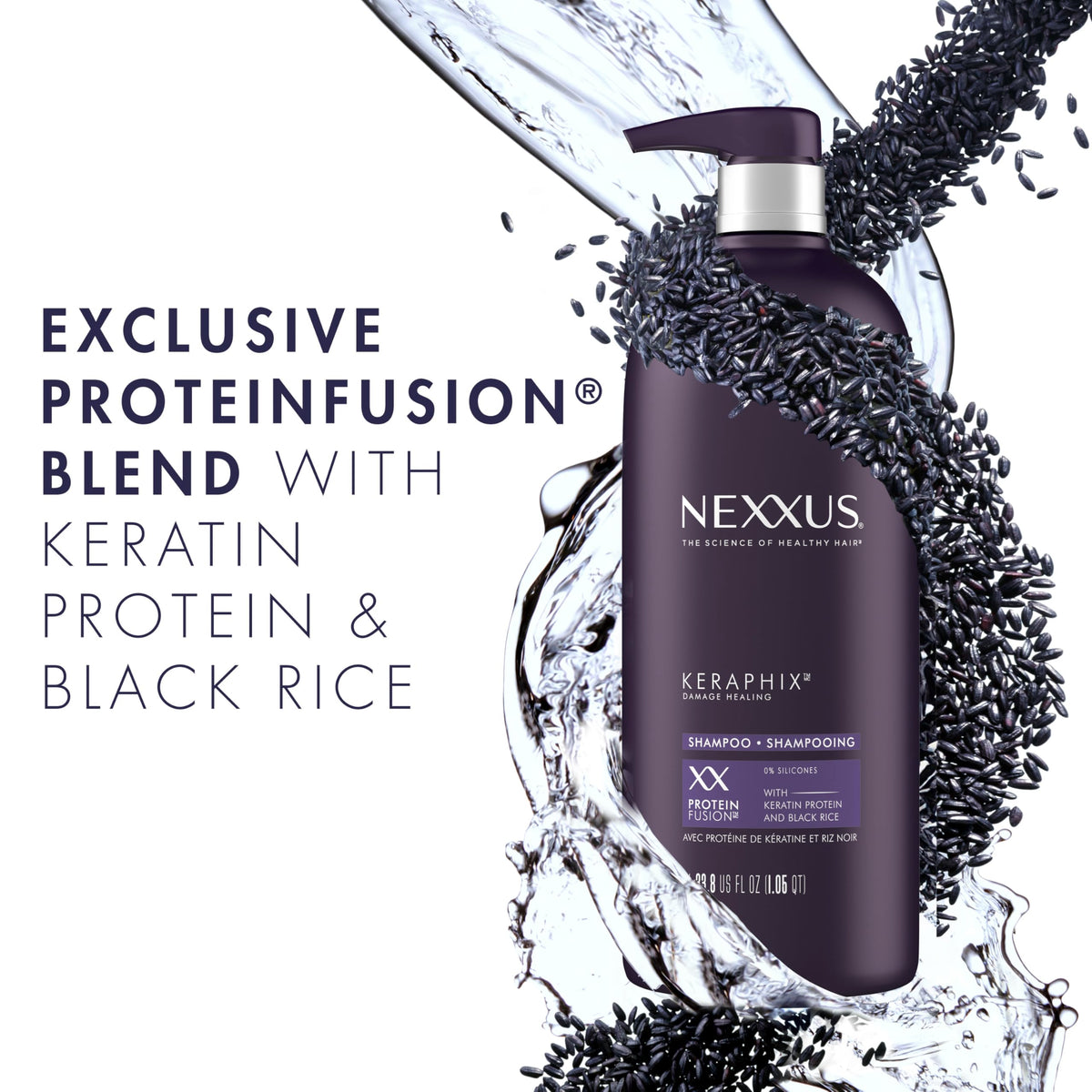 Nexxus Keraphix repair mask tub open showing rich formula for intensive conditioning