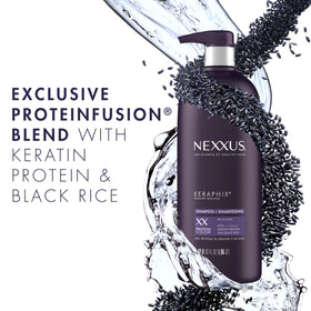 Nexxus Keraphix repair mask tub open showing rich formula for intensive conditioning