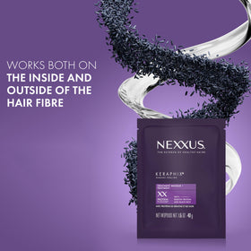 Nexxus close-up of mask cream texture highlighting rich conditioning