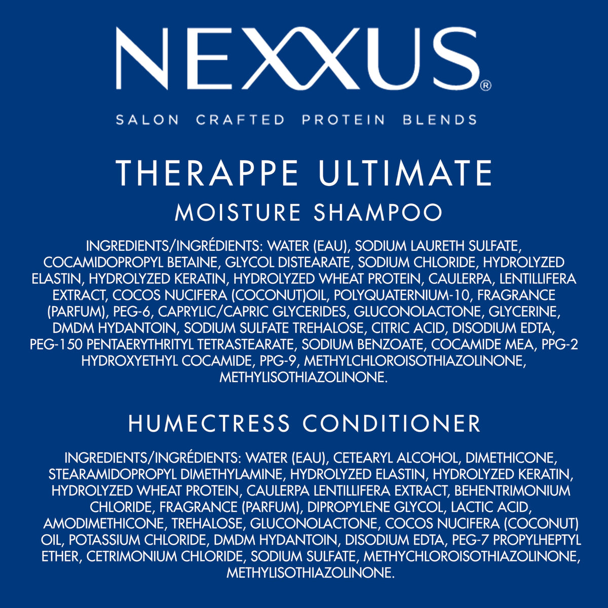 Nexxus bottles styled on bathroom shelf suggesting salon-quality routine