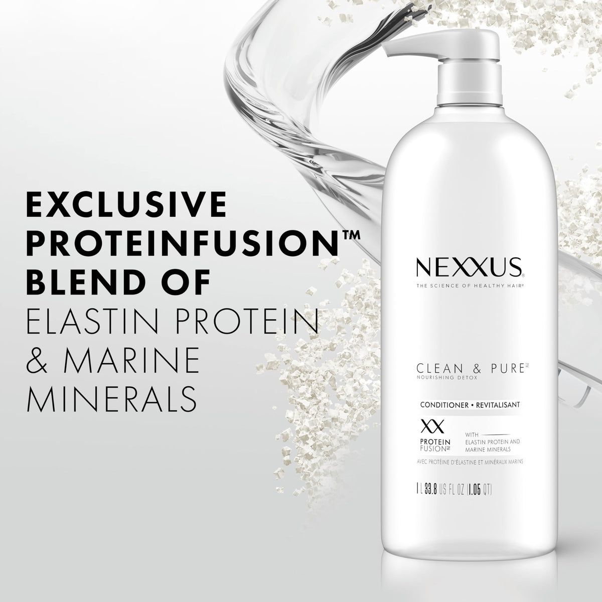 Nexxus shampoo lather texture demonstrating gentle detox