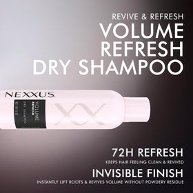 Nexxus root-lift texture after application showing visible volume and refreshed scalp feel