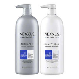 Nexxus close-up texture of conditioner highlighting POLYSOFT HYDRATOR nourishment