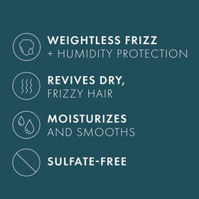 Nexxus applied to wet hair in shower showing smoother, frizz-controlled strands