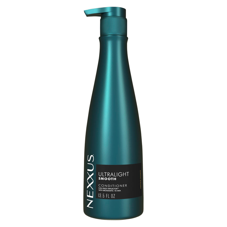 Nexxus front bottle view showing sleek packaging and clear product benefits