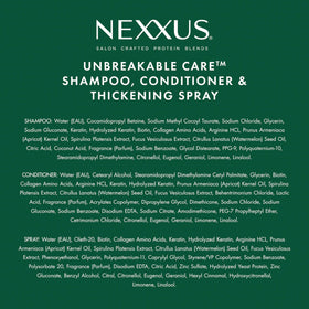 Nexxus before and after comparison showing reduced breakage and more body