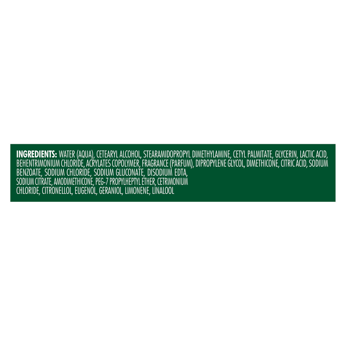 Nexxus label close-up emphasizing thickening complex and protein science
