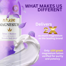 nfuse lotion texture on hand demonstrating fast-absorbing, non-greasy finish for comfort