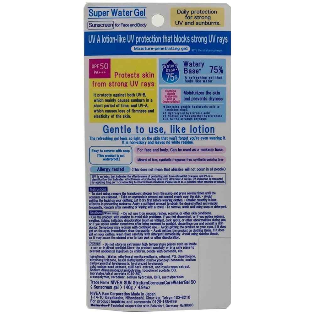 Ni-vea gel texture close-up highlighting quick absorption