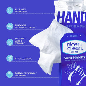 Nice 'N Clean resealable lid detail preserving moisture and preventing drying
